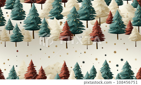 Continuous pattern of christmas trees 108456751