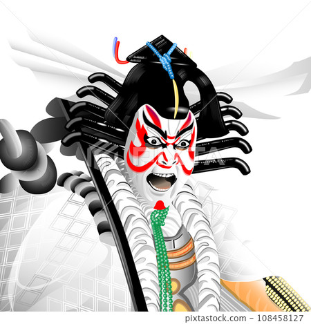 Beautiful illustrations of Kabuki Beautiful illustrations of Kabuki 108458127