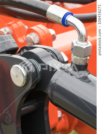 Part of hydraulic or pneumatic mechanism in machine. Technology 108458271