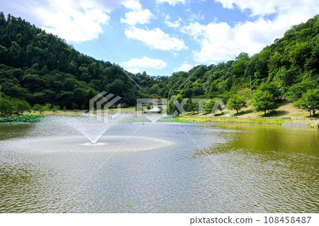 A water fountain created at Atago Marsh in Tendo Park 108458487