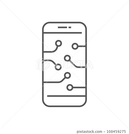 Smartphone device icon. Digital Technology, AI concept, AI, IoT. EPS 10 108459275