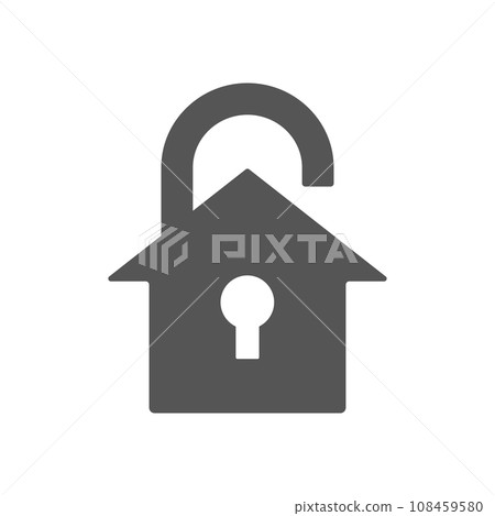 Security house lock icon logo design element. Modern vector professional sign logo safe and smart house. Security concept of smart home. EPS 10. 108459580
