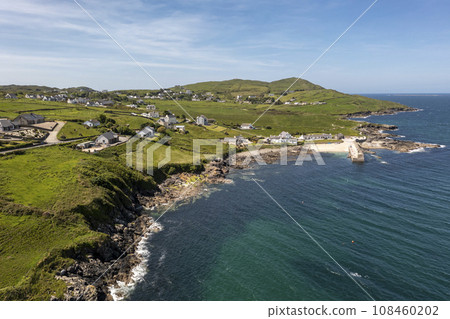 Aerial view of Portnoo in County Donegal, Ireland. Aerial view of Portnoo in County Donegal, Ireland. 108460202