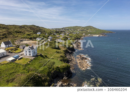 Aerial view of Portnoo in County Donegal, Ireland. Aerial view of Portnoo in County Donegal, Ireland. 108460204