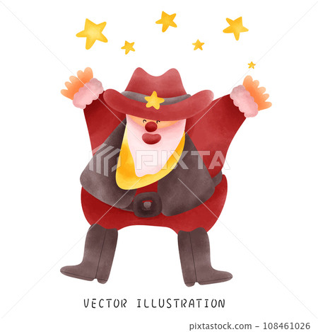 帶有有趣插圖的西方聖誕人物 帶有有趣插圖的西方聖誕人物 108461026