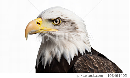 白色背景上的禿鷹 白色背景上的禿鷹 108461405