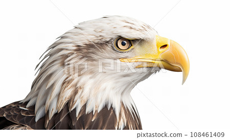 白色背景上的禿鷹 白色背景上的禿鷹 108461409