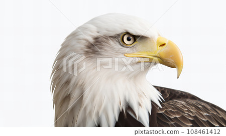 白色背景上的禿鷹 白色背景上的禿鷹 108461412
