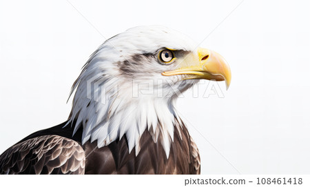 白色背景上的禿鷹 白色背景上的禿鷹 108461418