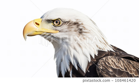 白色背景上的禿鷹 108461420