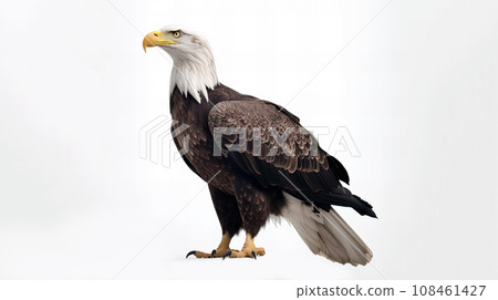 白色背景上的禿鷹 白色背景上的禿鷹 108461427