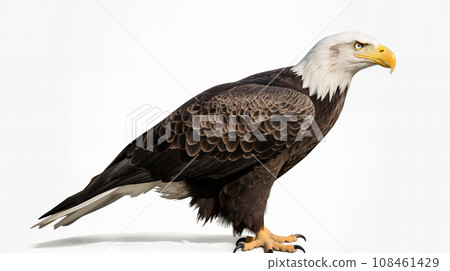 白色背景上的禿鷹 白色背景上的禿鷹 108461429