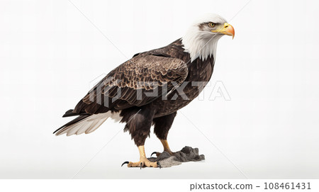 白色背景上的禿鷹 白色背景上的禿鷹 108461431