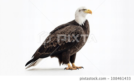 白色背景上的禿鷹 白色背景上的禿鷹 108461433