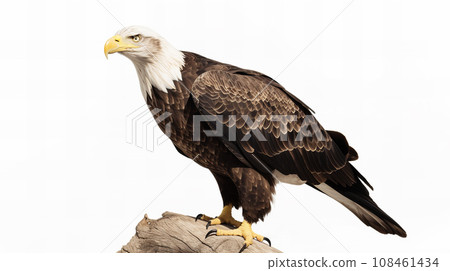 白色背景上的禿鷹 白色背景上的禿鷹 108461434