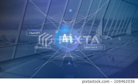 Abstract infographic about the work of artificial intelligence. Abstract infographic about the work of artificial intelligence. 108462036