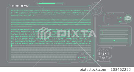 Futuristic HUD interface for processing server data. Futuristic HUD interface for processing server data. 108462233