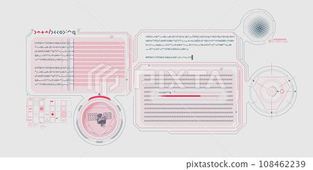 Design elements for infographic of sci-fi communication. 108462239