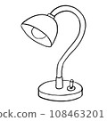 Desk lamp clipart. Simple student desk lamp flat vector illustration clipart hand drawn doodle school supplies 108463201