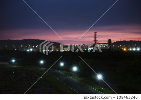 Photographed at dusk in New Taipei City, Taiwan Photographed at dusk in New Taipei City, Taiwan 108463246