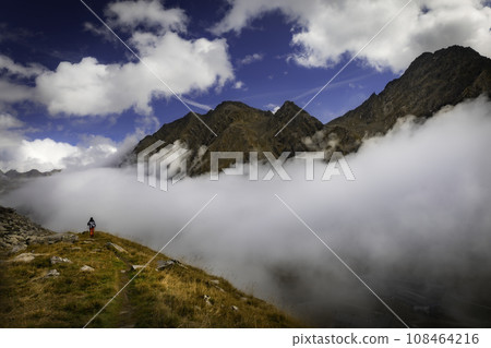 Mountain landscape of the Stubai Alps Mountain landscape of the Stubai Alps 108464216