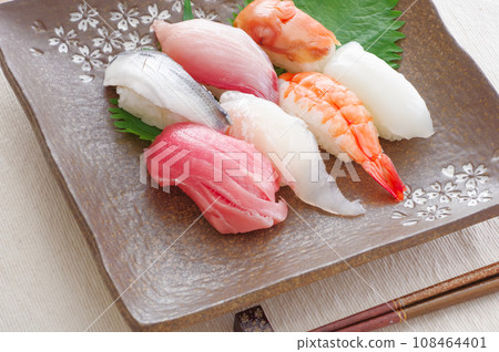 Delicious Nigiri Sushi 108464401