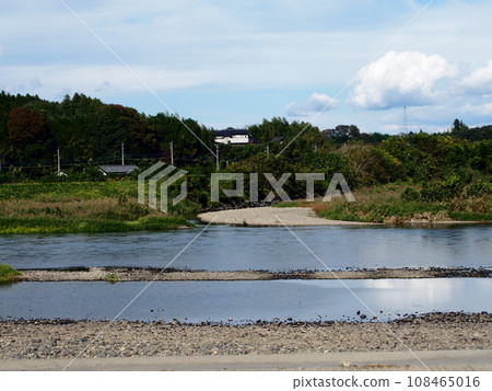 Naka River and Ogawa confluence in early autumn Naka River and Ogawa confluence in early autumn 108465016