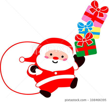 聖誕聖誕老人帶著禮物微笑 聖誕聖誕老人帶著禮物微笑 108466395