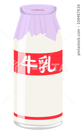 牛奶瓶插圖素材 108467616