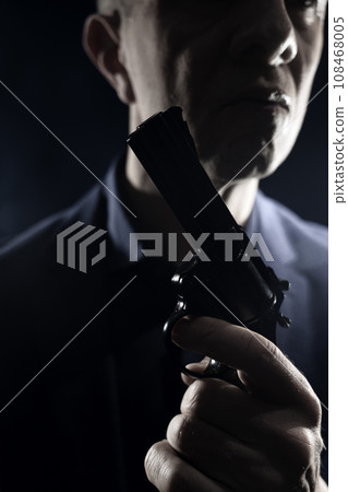 Assasin spy killer with handgun pistol Assasin spy killer with handgun pistol 108468005