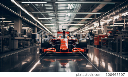 Formula 1 assembly plant. Formula 1 manufacturer. Formula 1 factory. Generative AI 108468507