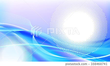 藍色波浪抽象幾何背景 108468741