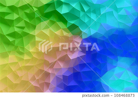 Abstract colorful low poly, triangle mosiac background. AI generated content. bright poly abstract background texture 108468873