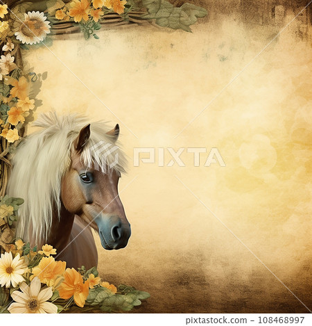 Beautiful horse with neutral background Beautiful horse with neutral background 108468997