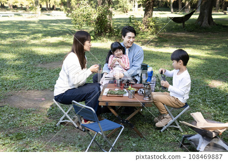 family of four camping family of four camping 108469887