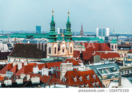 top view of the city from the balcony of central cathedral top view of the city from the balcony of central cathedral 108470100