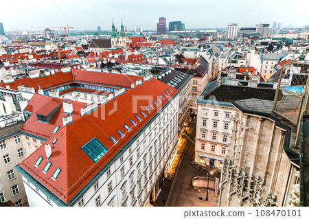 top view of the city from the balcony of central cathedral 108470101