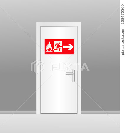 exit emergency sign vector illustration exit emergency sign vector illustration 108470560