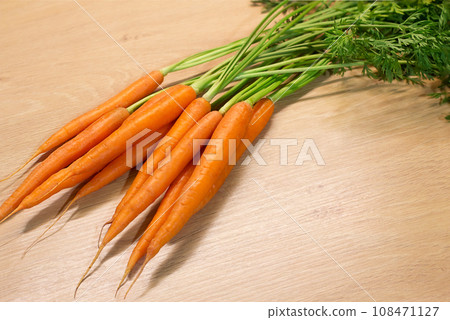 Fresh carrots on a kitchen. 108471127