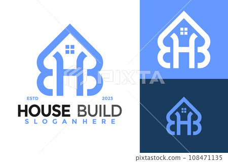 Letter H House Building Logo design vector symbol icon illustration 108471135