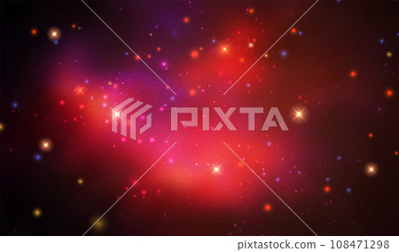Space vector background with realistic nebula and shining stars. Magic colorful galaxy with stardust 108471298