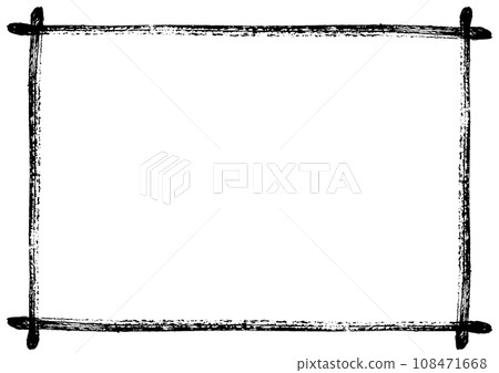 Hand-drawn brush frame illustration material - Stock Illustration ...