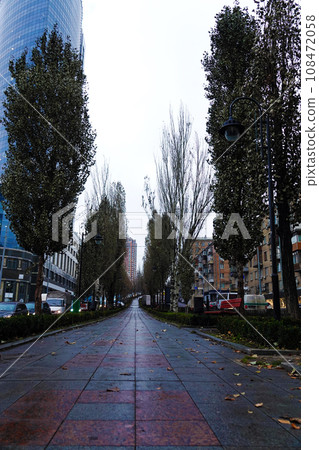 Kiev, Ukraine December 12, 2019: Alley of Lesya Ukrainka Street in Kiev 108472058