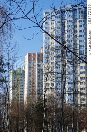 Kiev, Ukraine December 9, 2019: New high-rise buildings with high rental costs in the city of Kiev 108472136