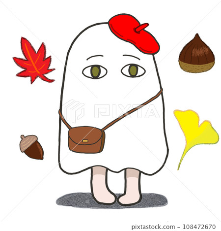 Medjed 埃及神話 貝雷帽 秋天 秋葉 栗子 108472670