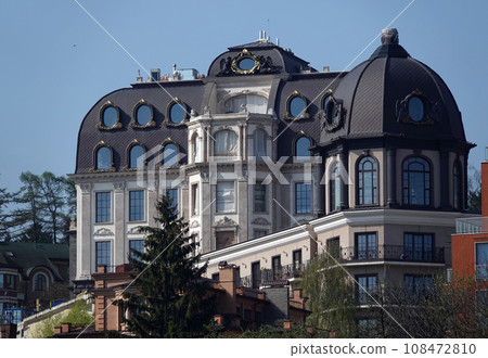 Kiev, Ukraine May 1, 2021: Elite mansion on the Pechersk slopes of the city of Kiev 108472810