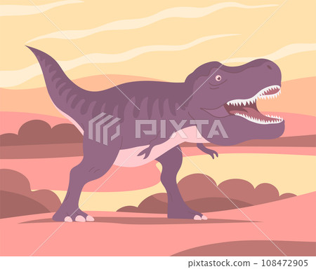Predatory dinosaur tyrannosaurus rex of the Jurassic period 108472905
