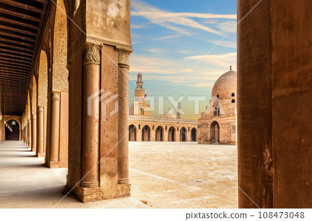 Ancient architecture of the Mosque of Ibn Tulun in Cairo, Egypt Ancient architecture of the Mosque of Ibn Tulun in Cairo, Egypt 108473048