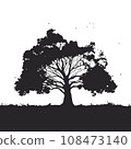 collection of big tree silhouettes in summer on isolated white background collection of big tree silhouettes in summer on isolated white background 108473140