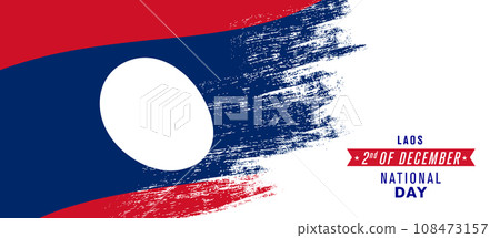Laos happy national day greeting card, banner vector illustration. Laos happy national day greeting card, banner vector illustration. 108473157